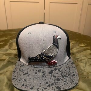Vintage Rare Starter Hat Cap Staple Snapback Gray Pigeon NYC Y2K Skater Sports
